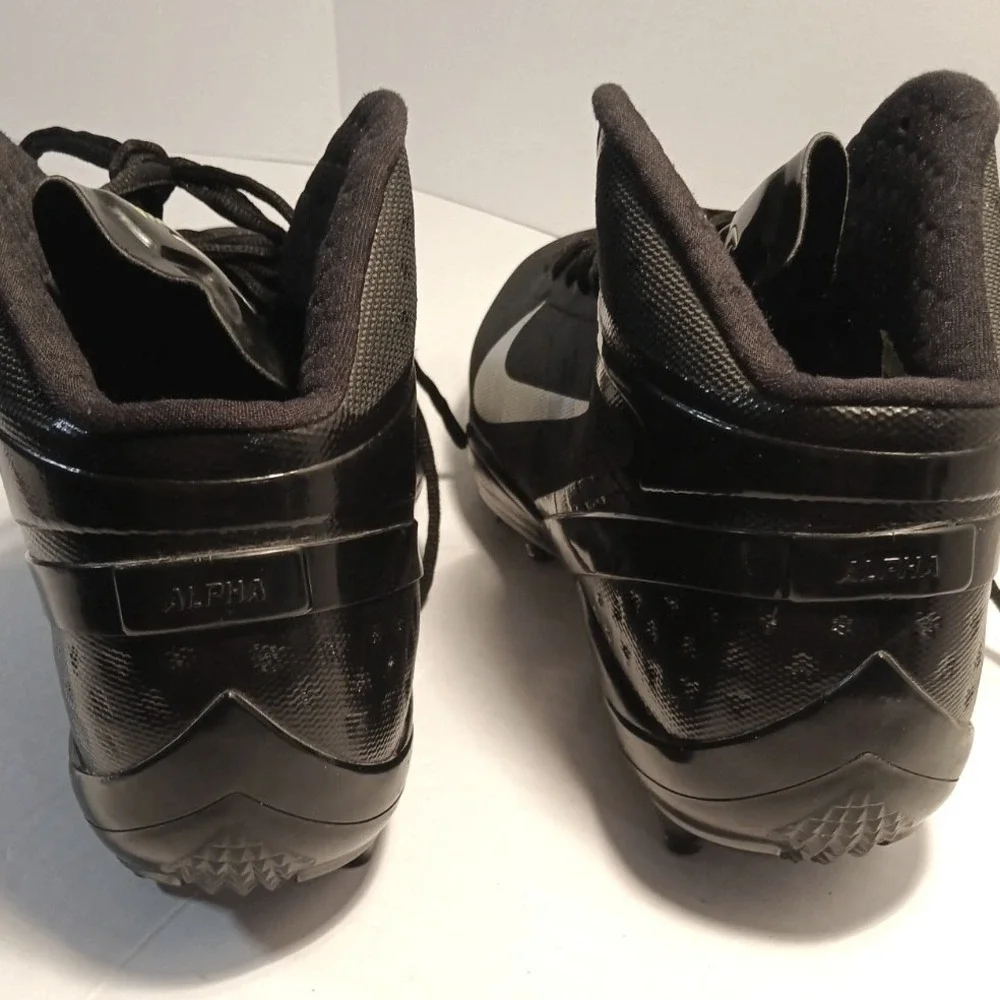 Mens Nike Alpha Talon Elite Football‎ Cleats Blk Sz 16 Excellent Durable Support